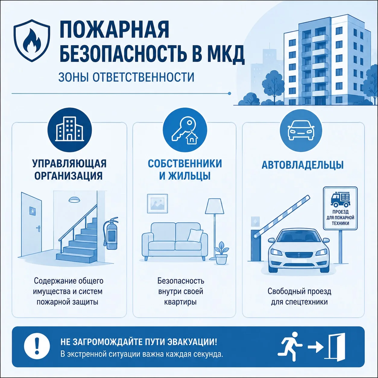 🔥Пожарная безопасность в МКД: кто за что отвечает?