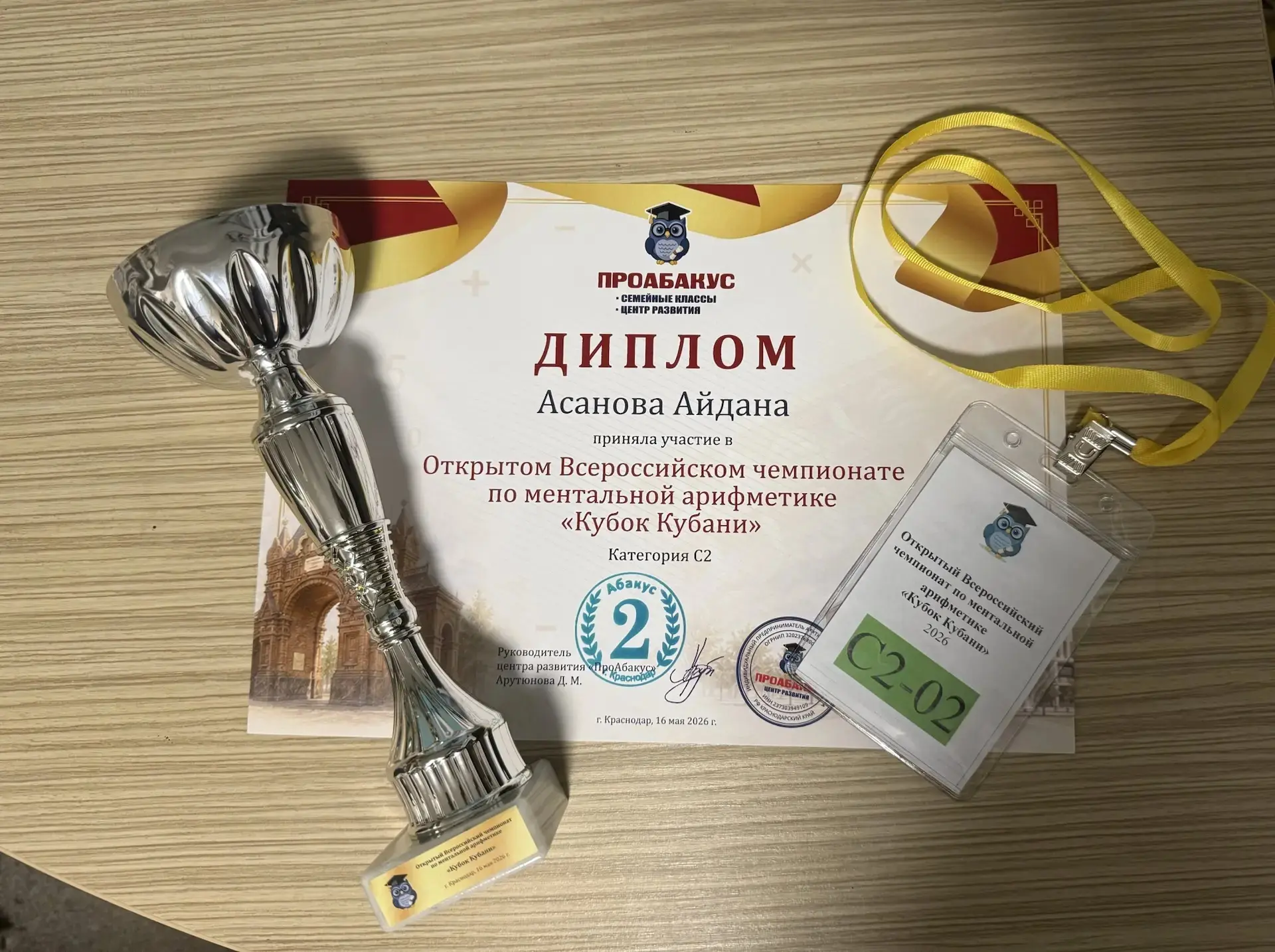 🏆 Результаты наших учеников на Всероссийском чемпионате «Кубок Кубани» (г. Краснодар) 🧮  Поздравляем