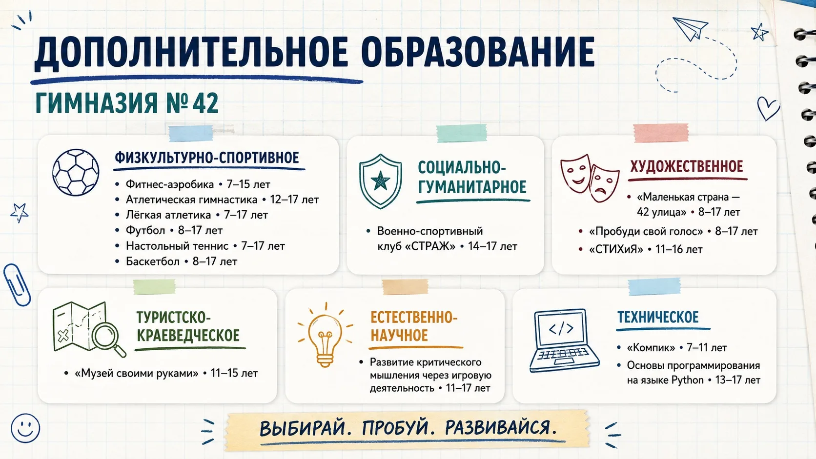 После уроков всё только начинается! ⚽🎭💻