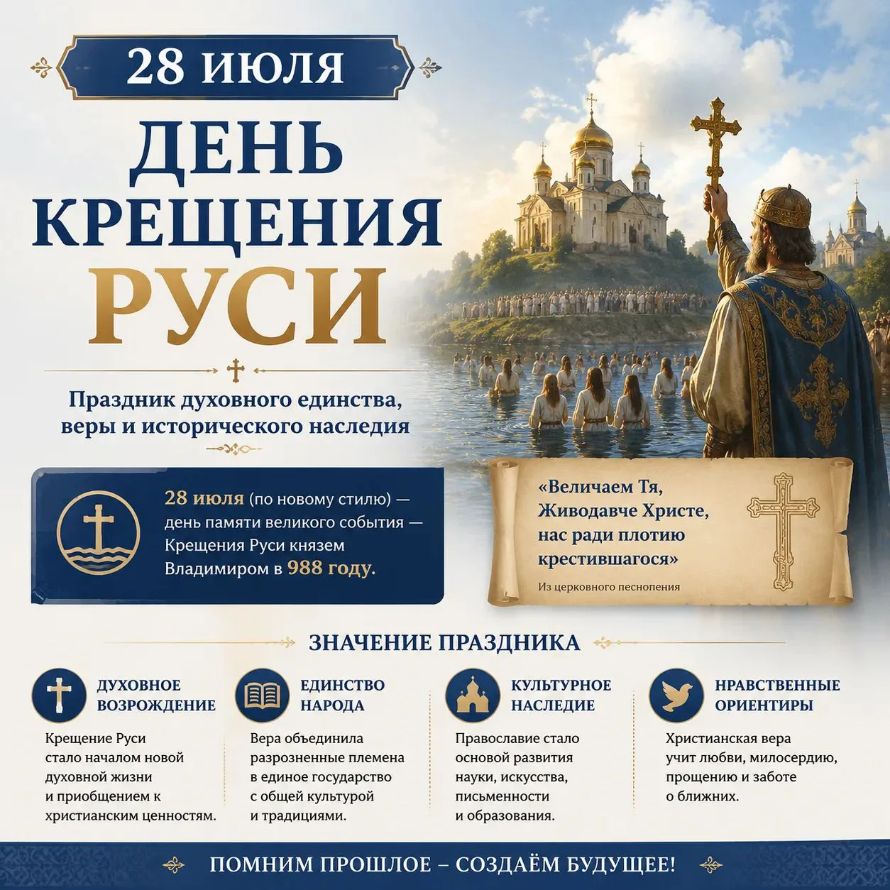 🌟28 июля наша страна отмечает День Крещения Руси — важную памятную дату, установленную на государст