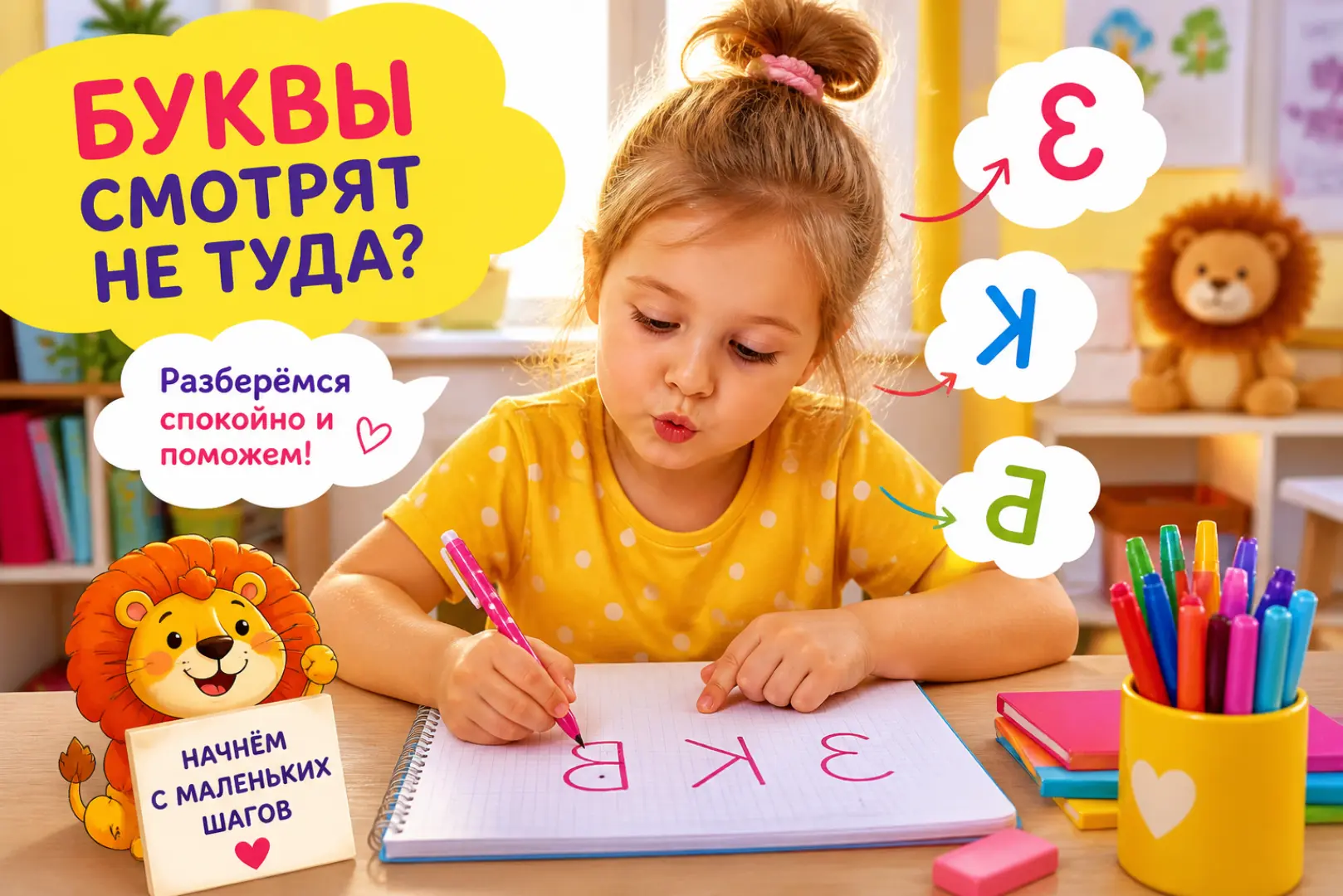 У Иры буквы и цифры «смотрят не туда»… Это дисграфия?
