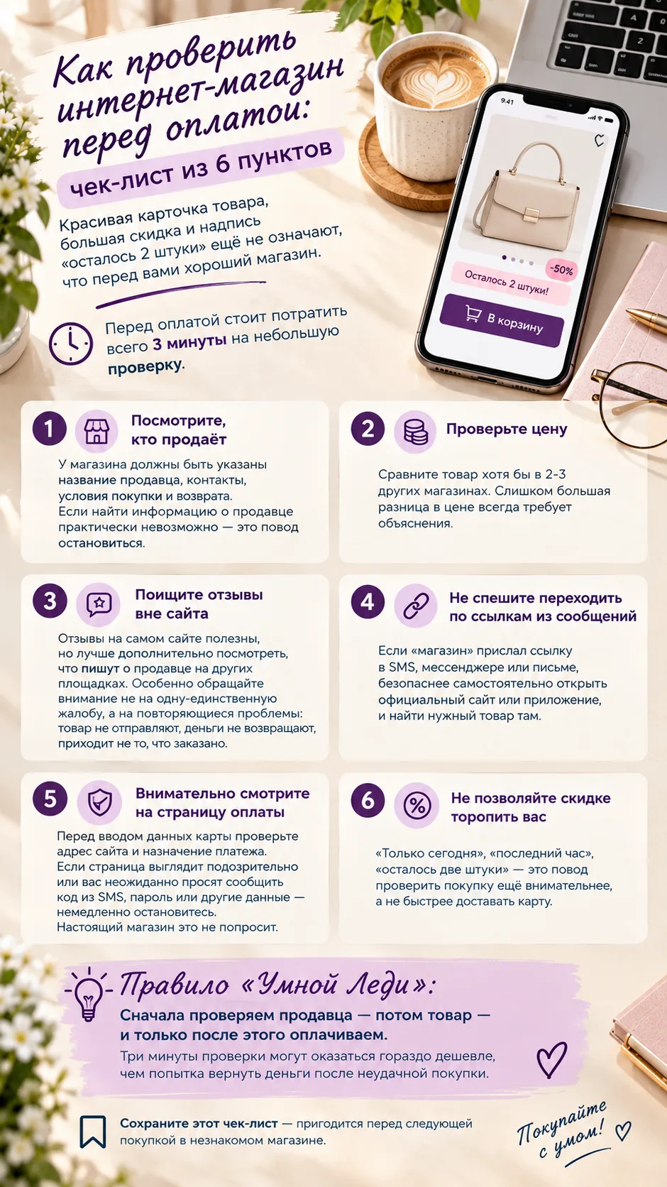Как проверить интернет-магазин перед оплатой: чек-лист из 6 пунктов