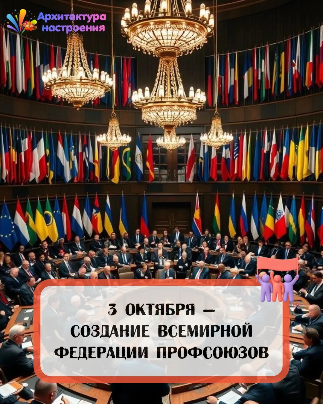 3 октября 🏭 Создание Всемирной федерации профсоюзов