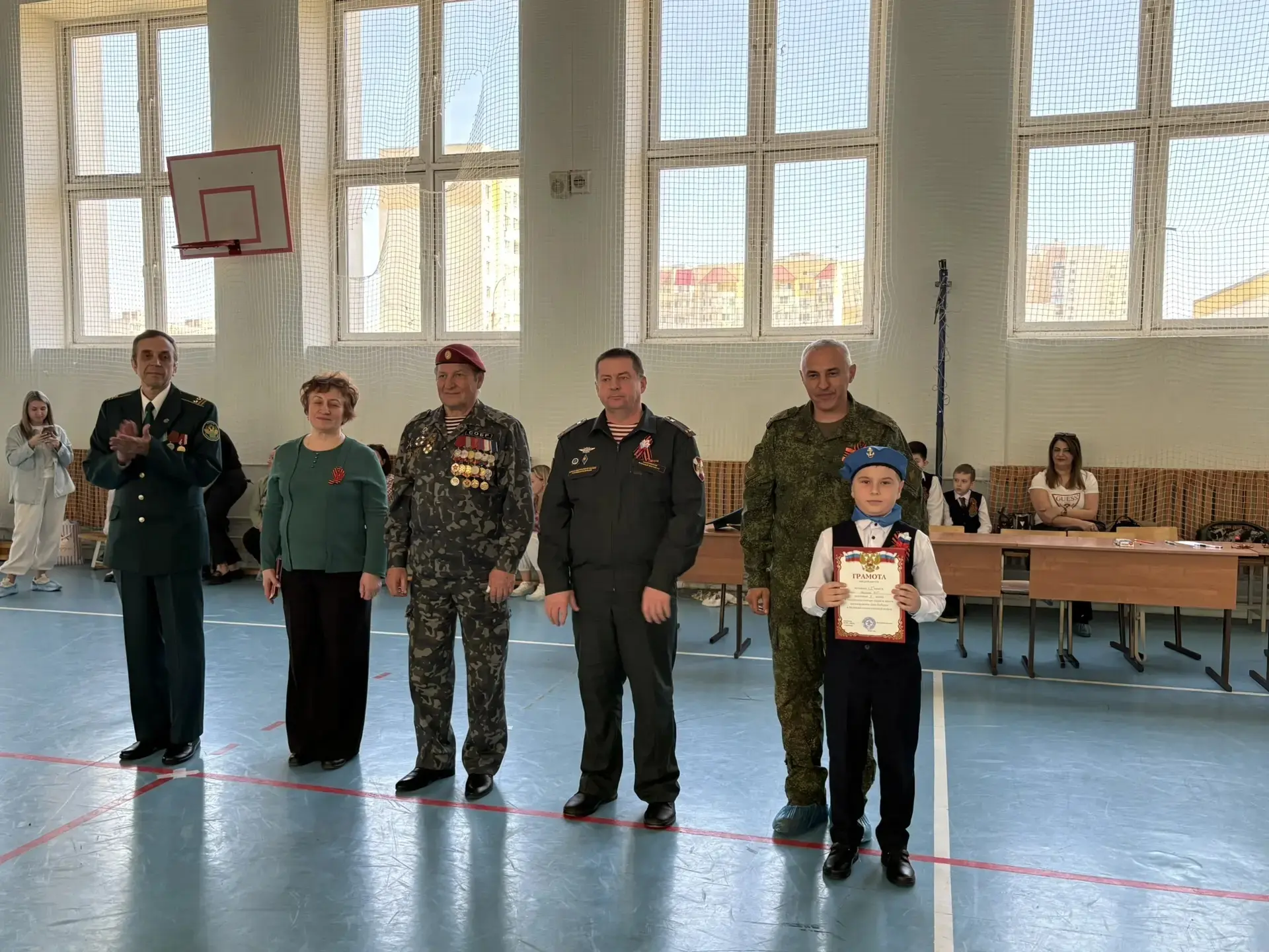 5 мая в преддверии празднования Дня Победы в лицее состоялся смотр-конкурс строя и песни среди учащи
