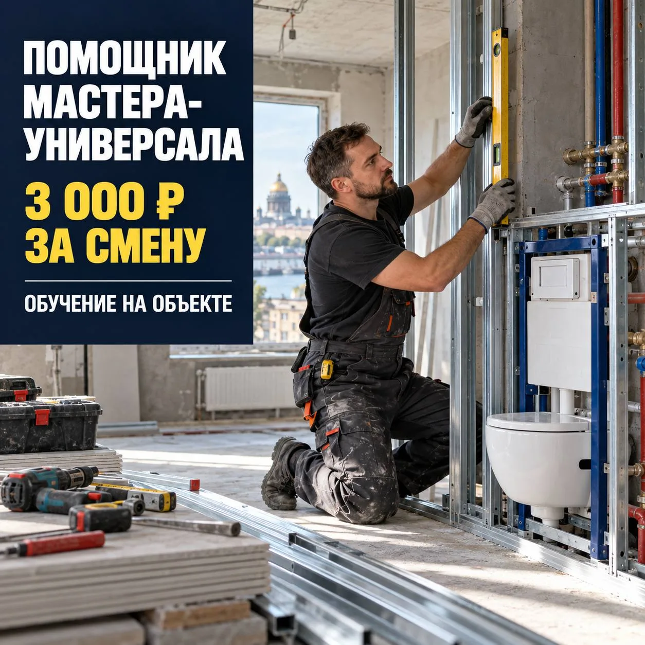 ТРЕБУЕТСЯ ПОМОЩНИК МАСТЕРА-УНИВЕРСАЛА