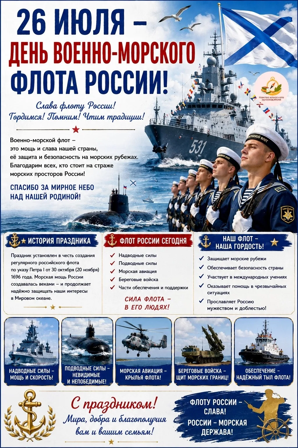 🇷🇺Слава флоту России! 🇷🇺Гордимся! 🇷🇺Помним! 🇷🇺Чтим традиции! 🚢