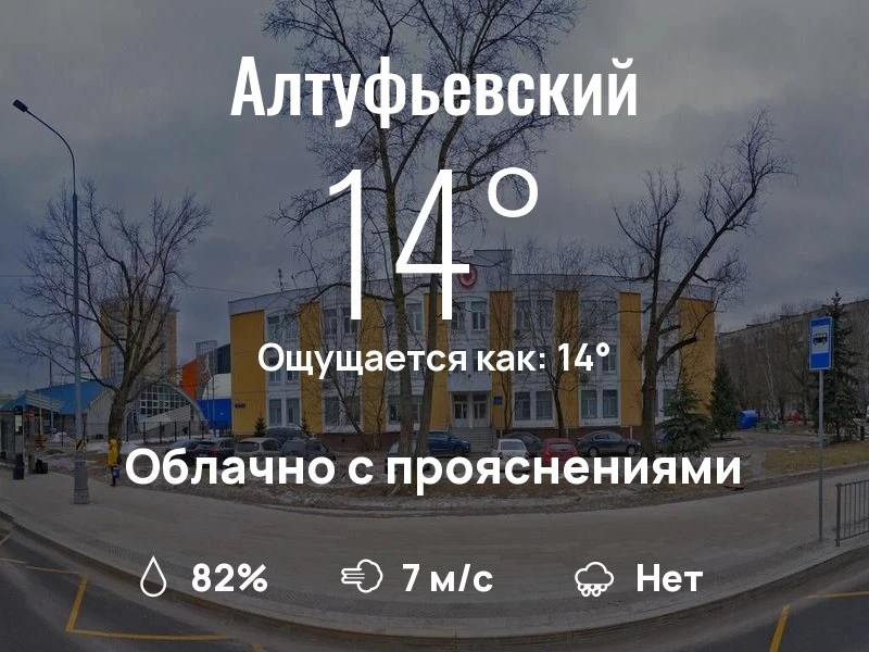Что с погодой в Алтуфьевском?