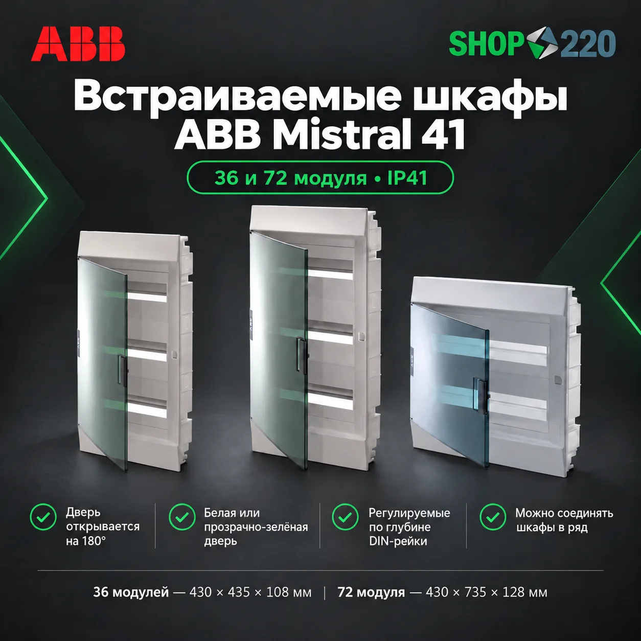 🆕 Новинки в ассортименте Shop220 — распределительные шкафы Mistral 41