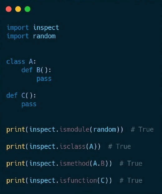 Проверяем тип объекта  Раз уж в предыдущем посте затронули модуль inspect, то давайте еще поговорим 