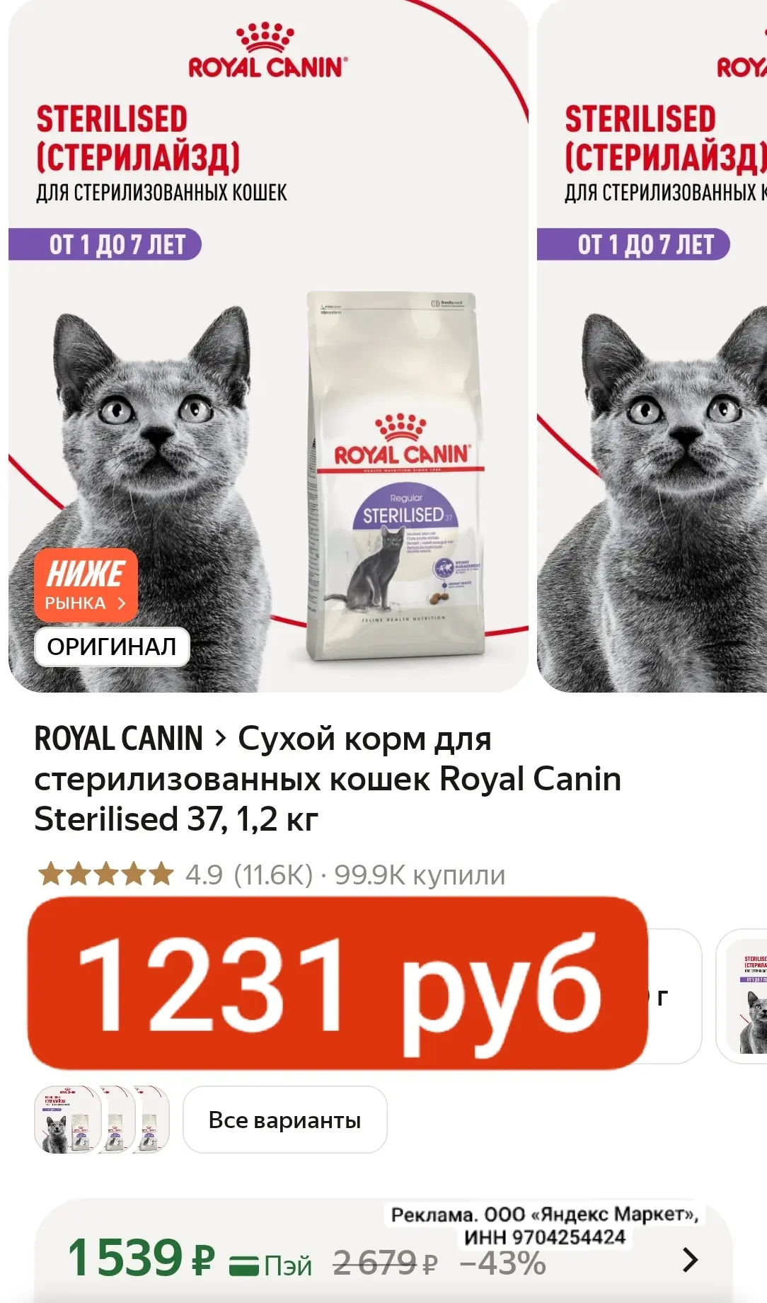 СРОЧНО 1231 руб