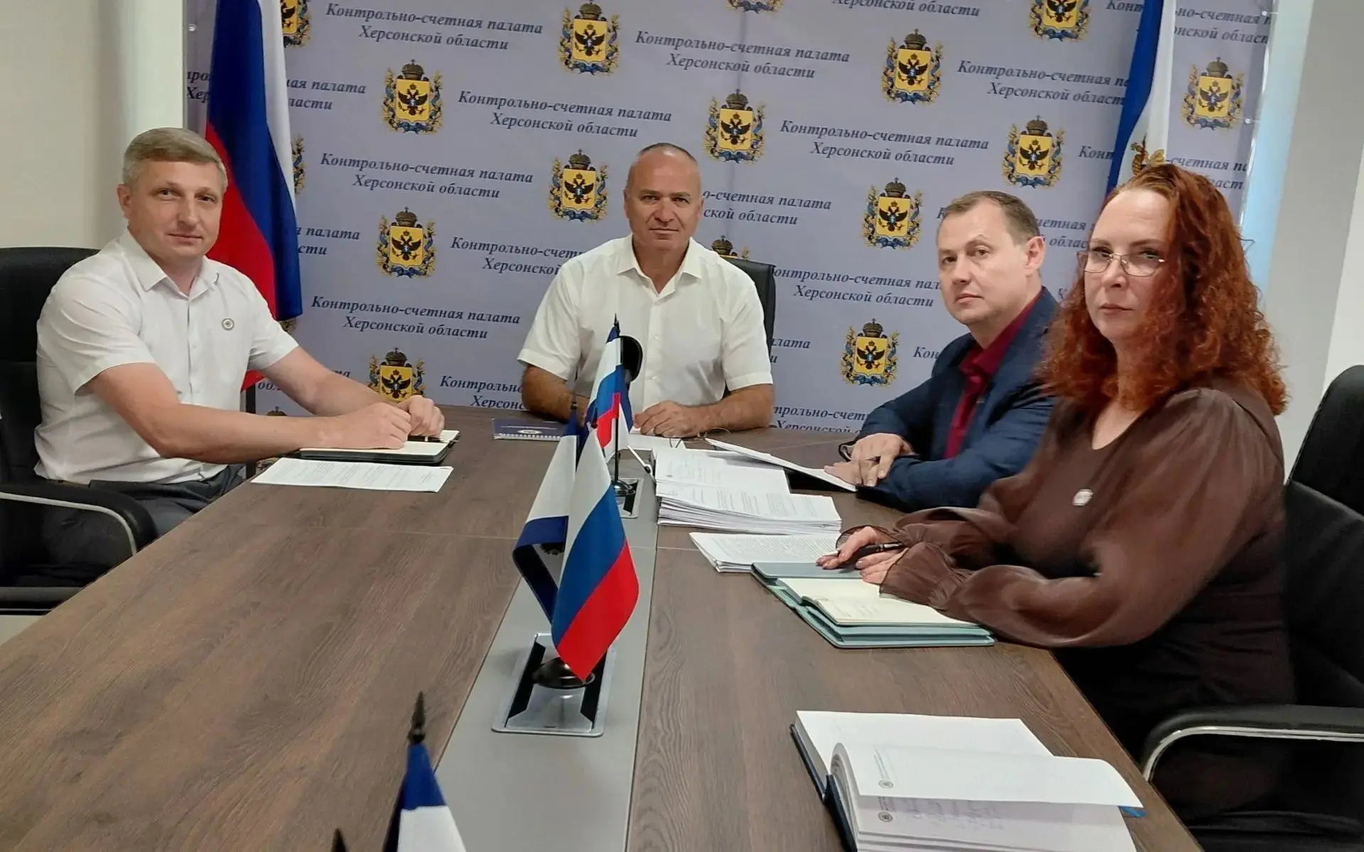 В Контрольно-счётной палате Херсонской области в режиме видеоконференц связи состоялось совещание по