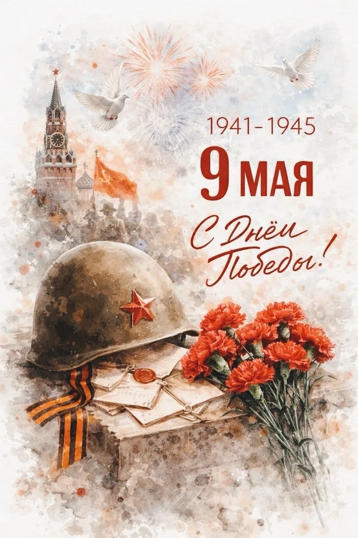Дорогие, поздравляю с Днём Победы!