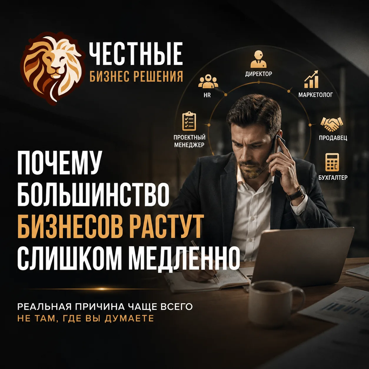 Большинство бизнесов растут слишком медленно не из-за рынка, конкурентов или нехватки рекламы.
Пробл