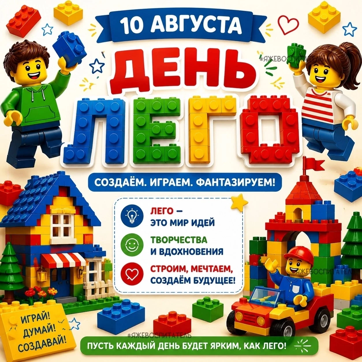 🎉 10 августа — День LEGO! 🎉