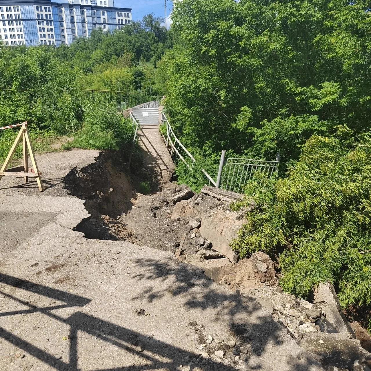 Егошихинский мост после дождя