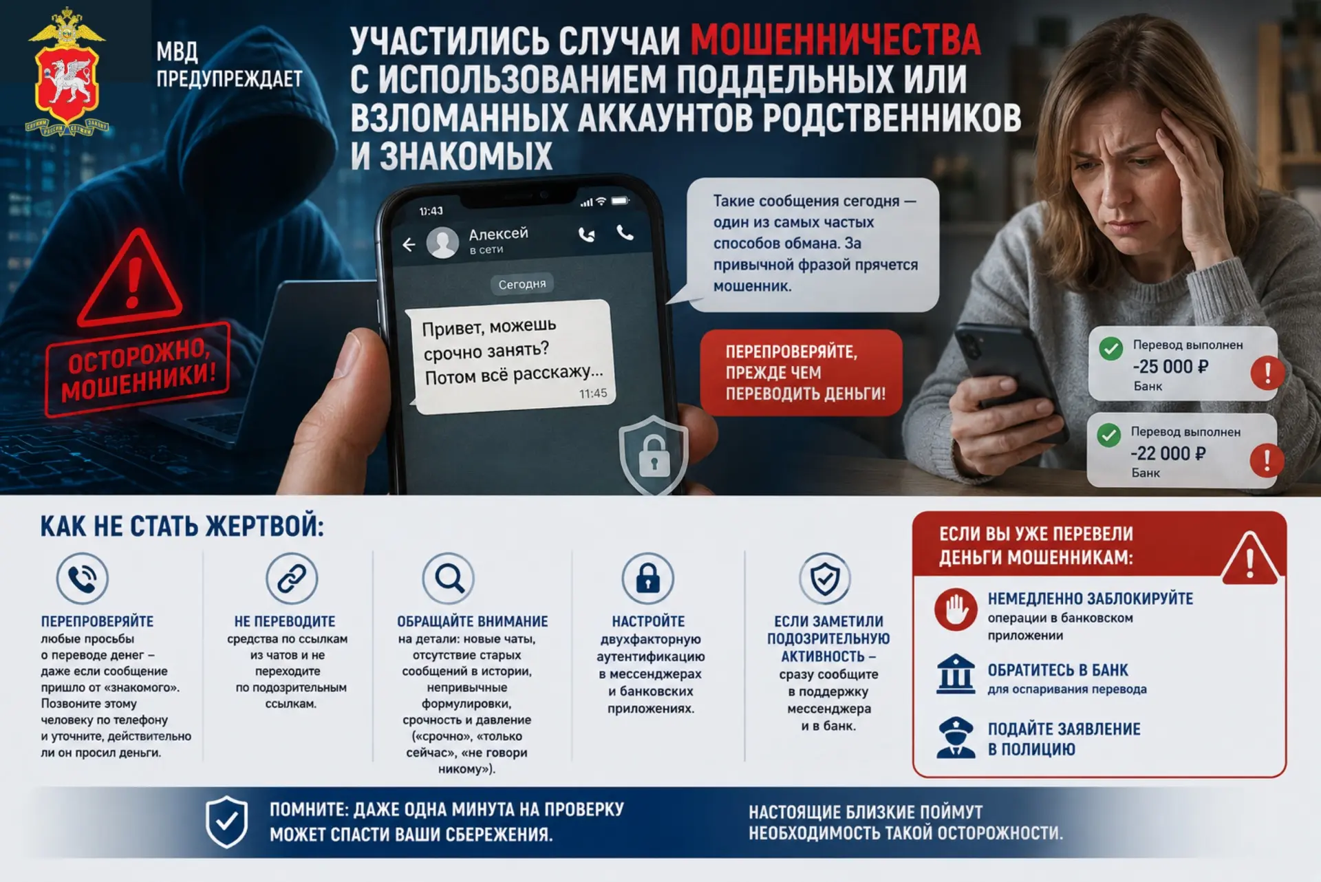⚠️ МВД по Республике Крым предупреждает: участились случаи мошенничества с использовани...