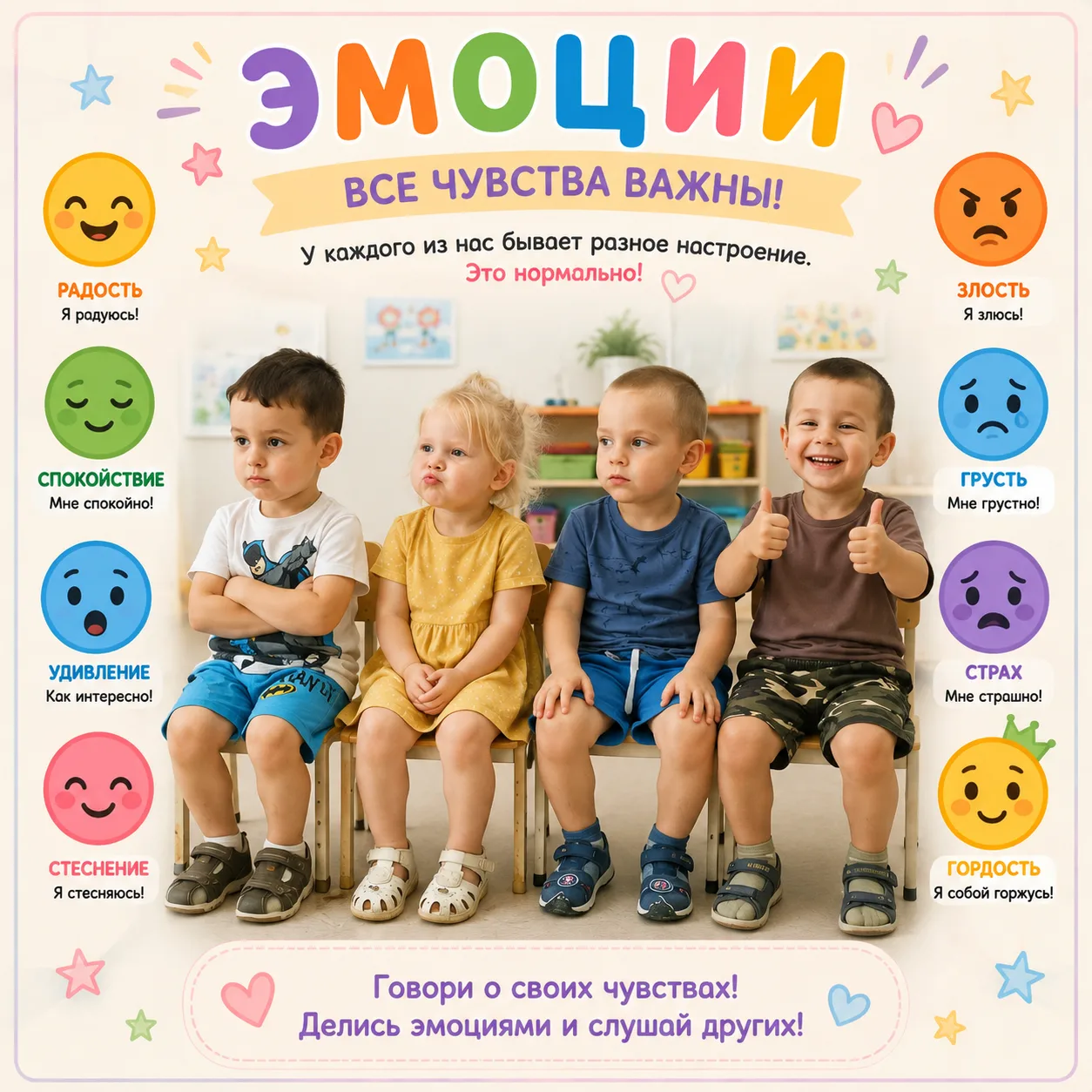 😄 Все эмоции важны! 💛