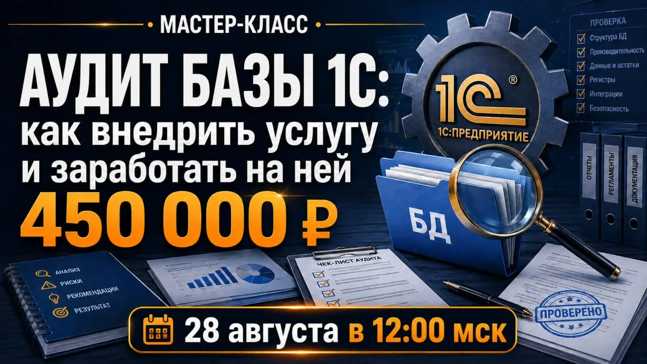 Аудит базы 1С: как внедрить услугу и заработать на ней 450 000+ рублей