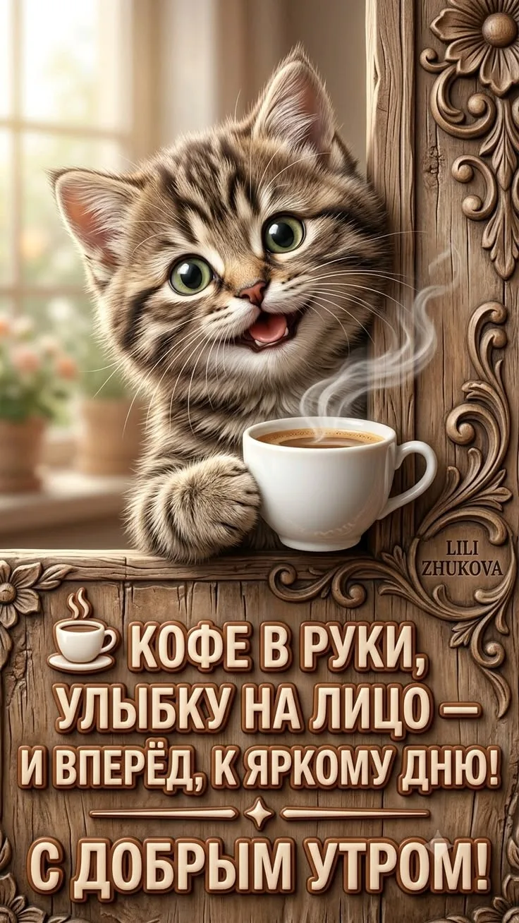 Прекрасного утра! Хорошего настроения! ☕🌞🌹