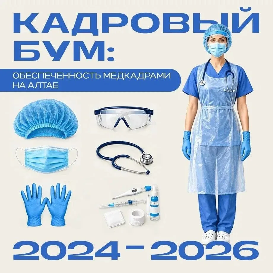 За два года в Республике Алтай обеспеченность врачами выросла на 11,1%, средним медперс...