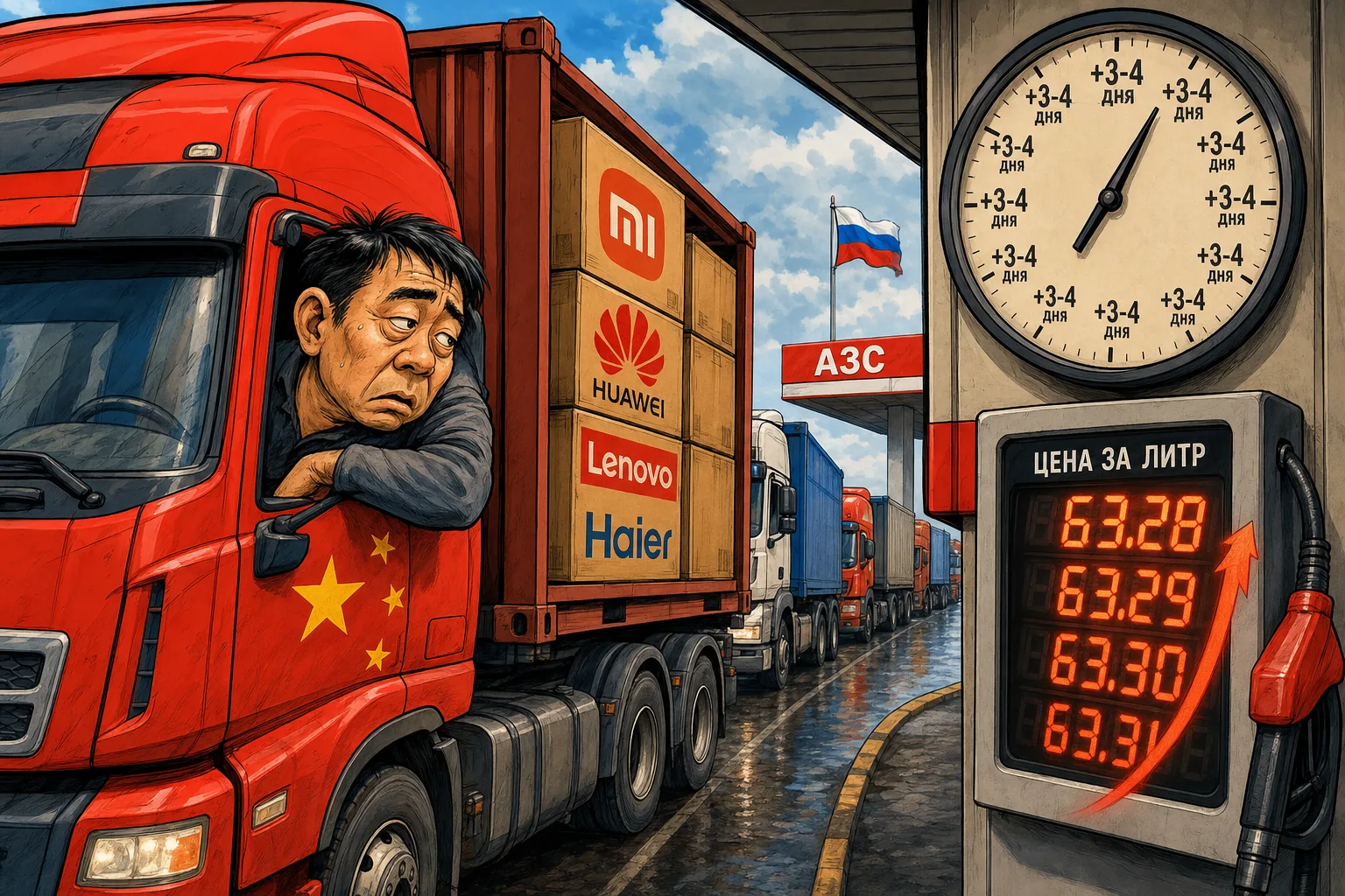 ⛽️ Автодоставка из Китая в Россию: как топливный кризис повлиял на сроки и цены?