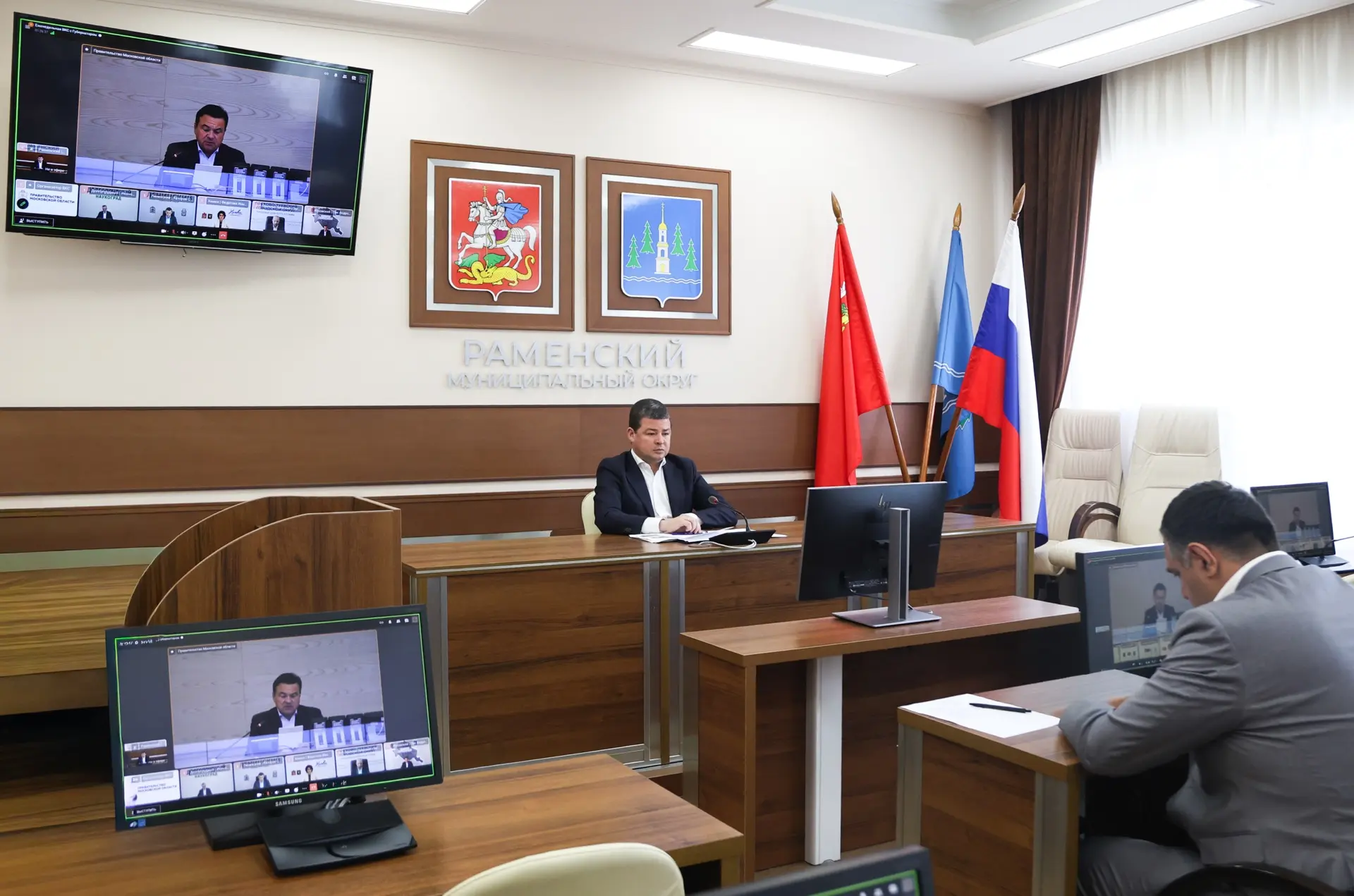 В режиме ВКС принял участие в совещании под руководством губернатора Московской области Андрея Юрьев