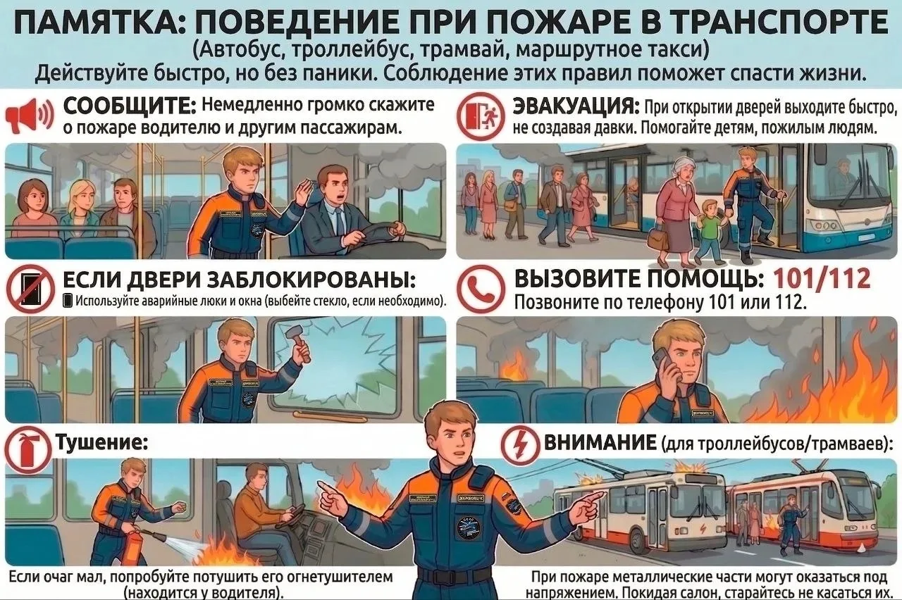 🚎Памятки по безопасности при движении на общественном транспорте