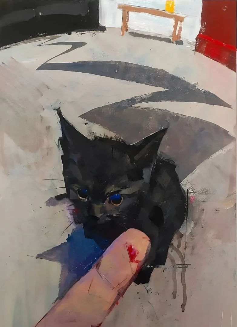 «Кусь» 🐈‍⬛️ 
Художник 🧑🏻‍🎨 Хуан Руис

ART