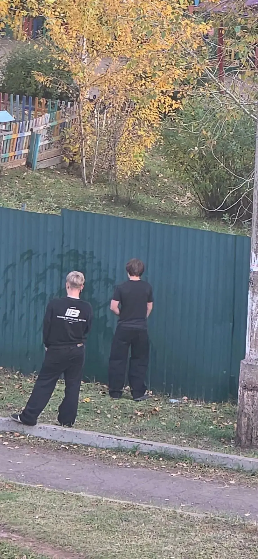 Мальчики изобразили на заборе вот такие картины. Наблюдать за этим крайне неприятно.