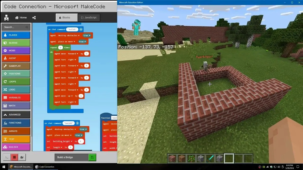⛏️ Программирование и создание игр — Программирование в Minecraft (9+)