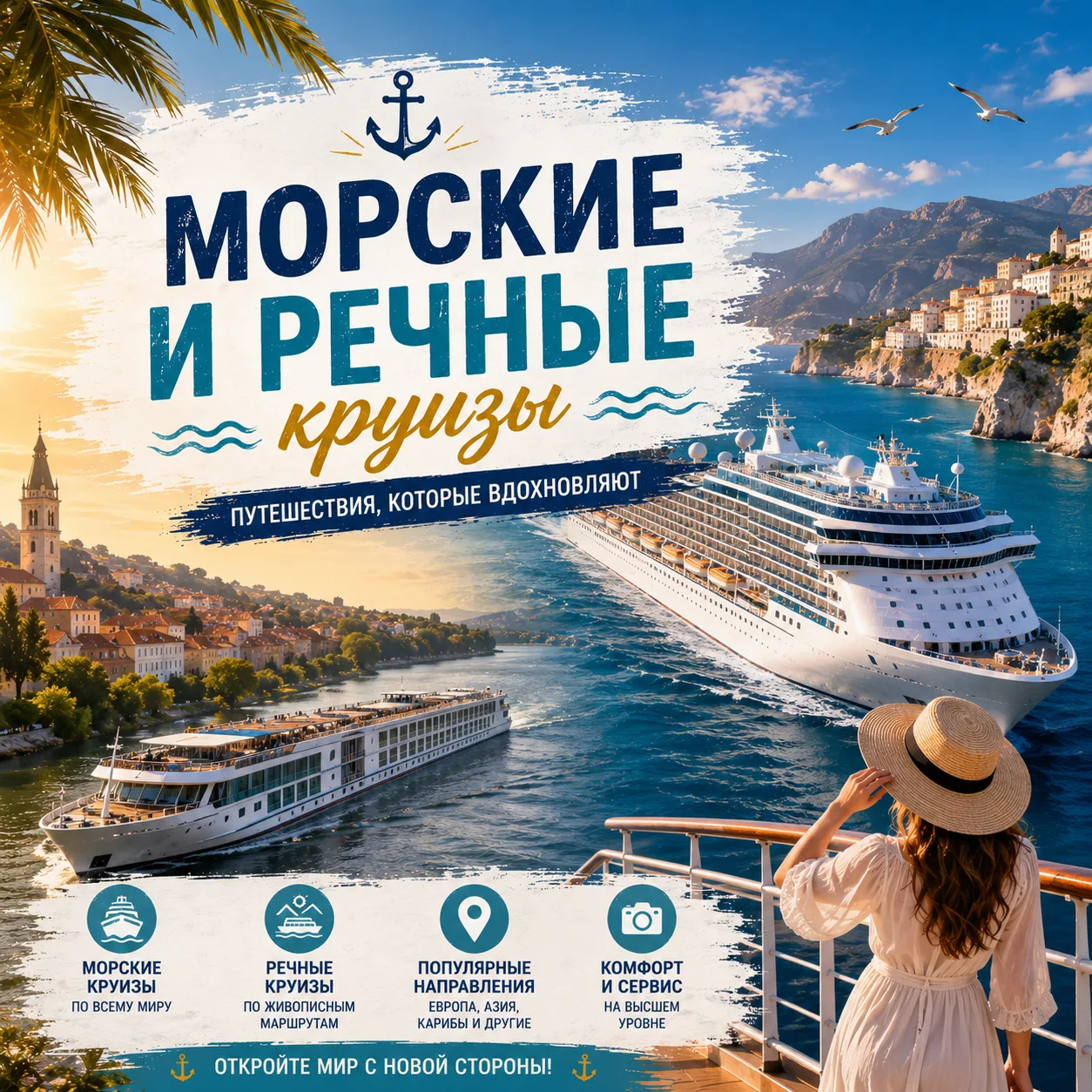 ⛵Путешествуйте по воде: морские и речные круизы, которые запомнятся надолго😍