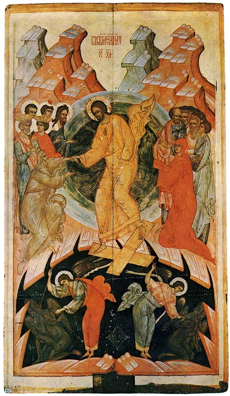 ИКОНА ВОСКРЕСЕНИЯ ХРИСТОВА (СОШЕСТВИЯ ВО АД)