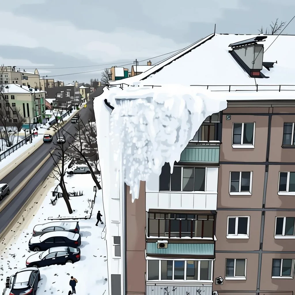 🆘🆘🆘ВНИМАНИЕ! Сход снега с крыши!