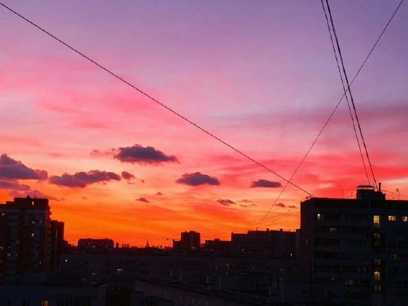 🌅 Потрясающий закат в Кузьминках в объективе подписчицы