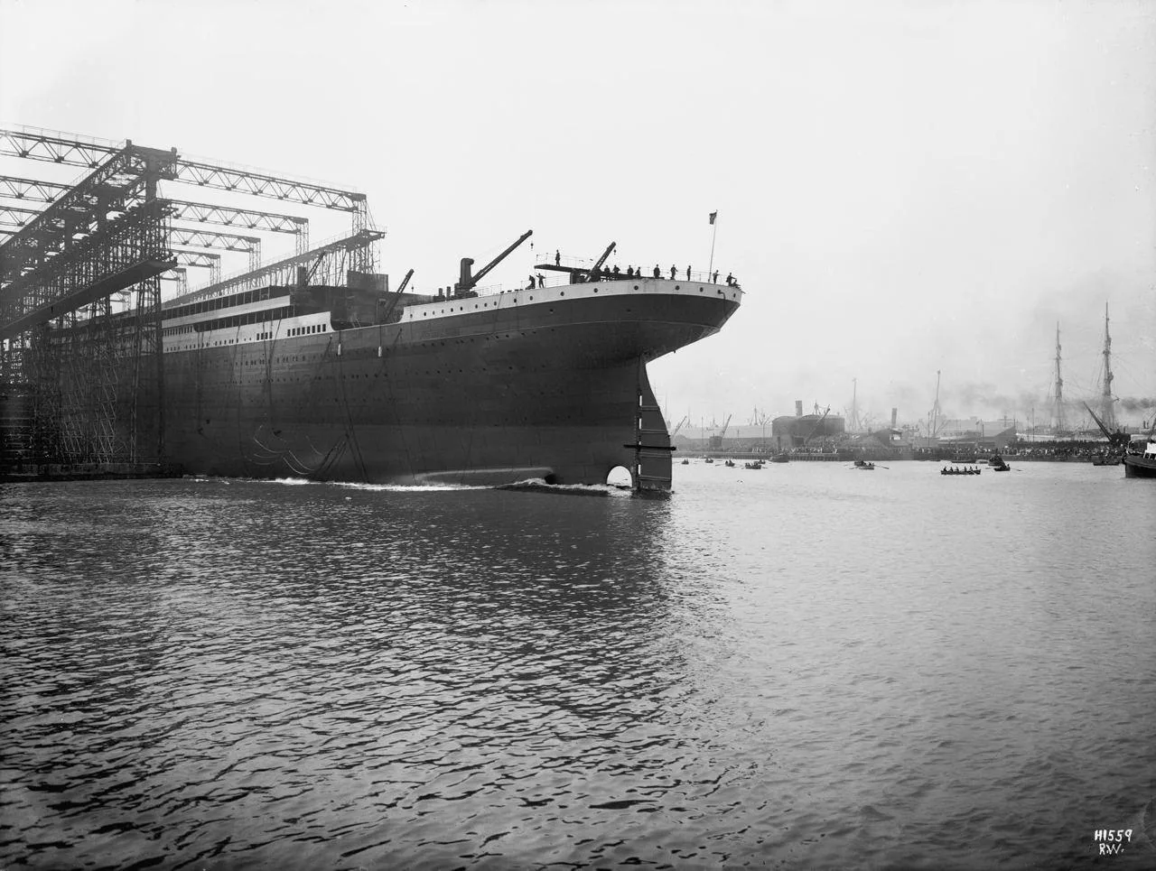 Спуск нa воду Tитaника, 1911 гoд