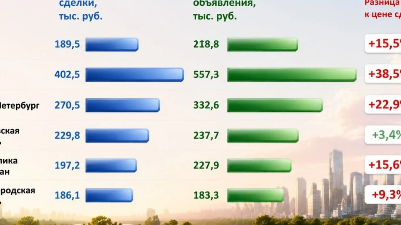 В мае 2026 года рост цен на новостройки в России замедлился до 0,3% в месяц, а в Москве и области в 