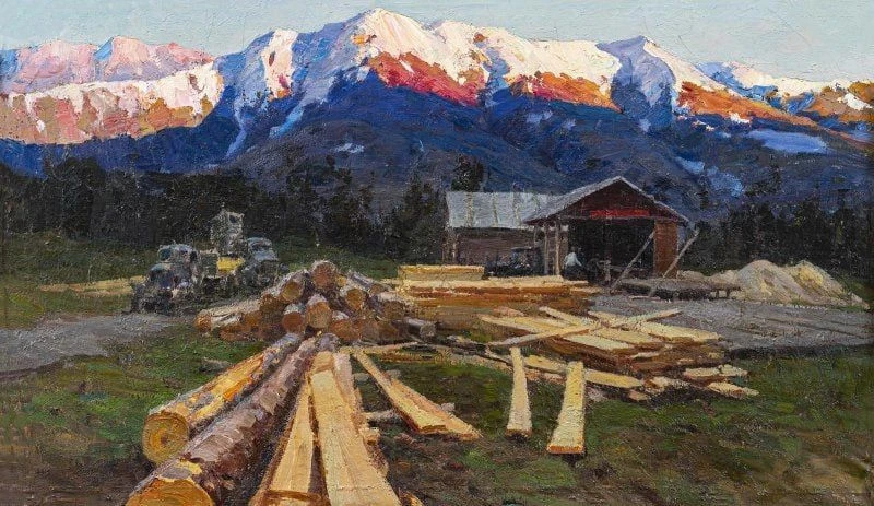 «Колхозная лесопилка», 1961.