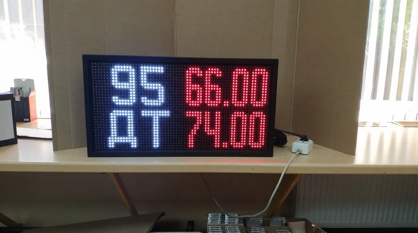 🔥 Табло для АЗС: держите цены на виду — клиенты оценят! 🔥