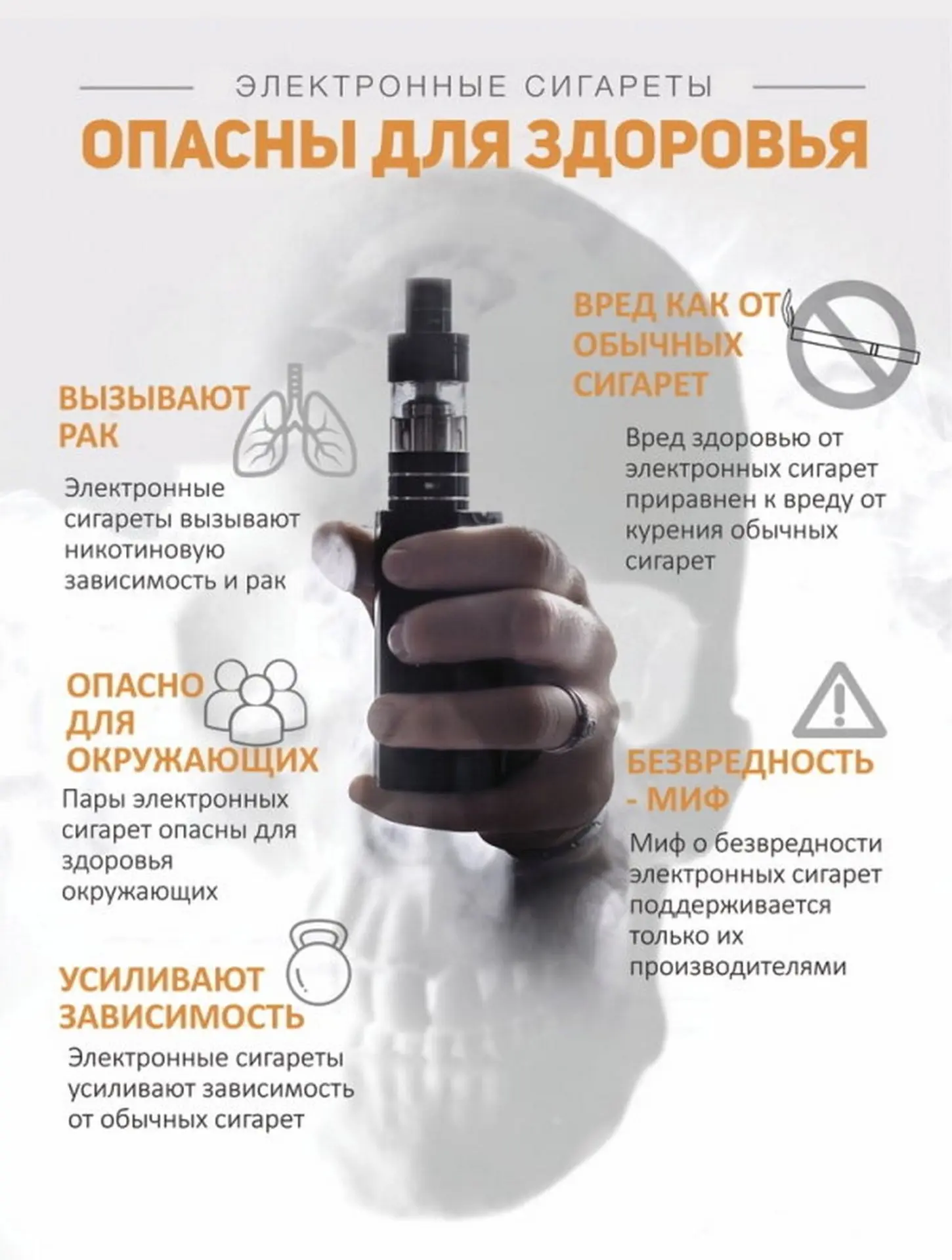 ПАМЯТКА для родителей и подростков «ОСТОРОЖНО, ВЕЙПЫ
