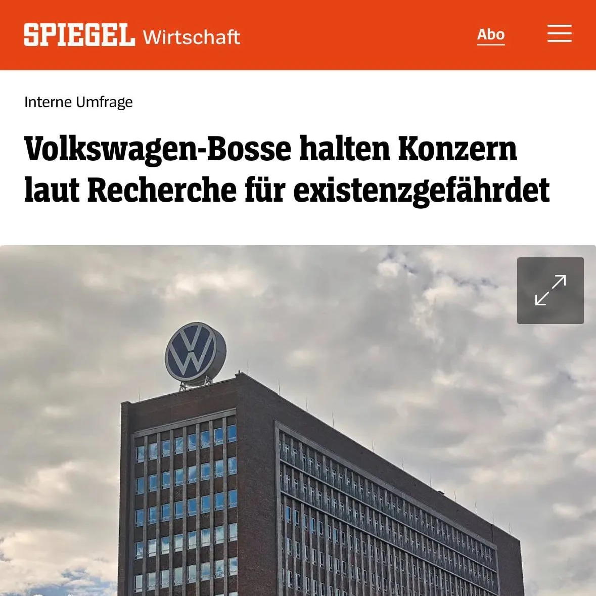 Существование Volkswagen под угрозой — руководители концерна заявили о больших проблемах.

Большинст