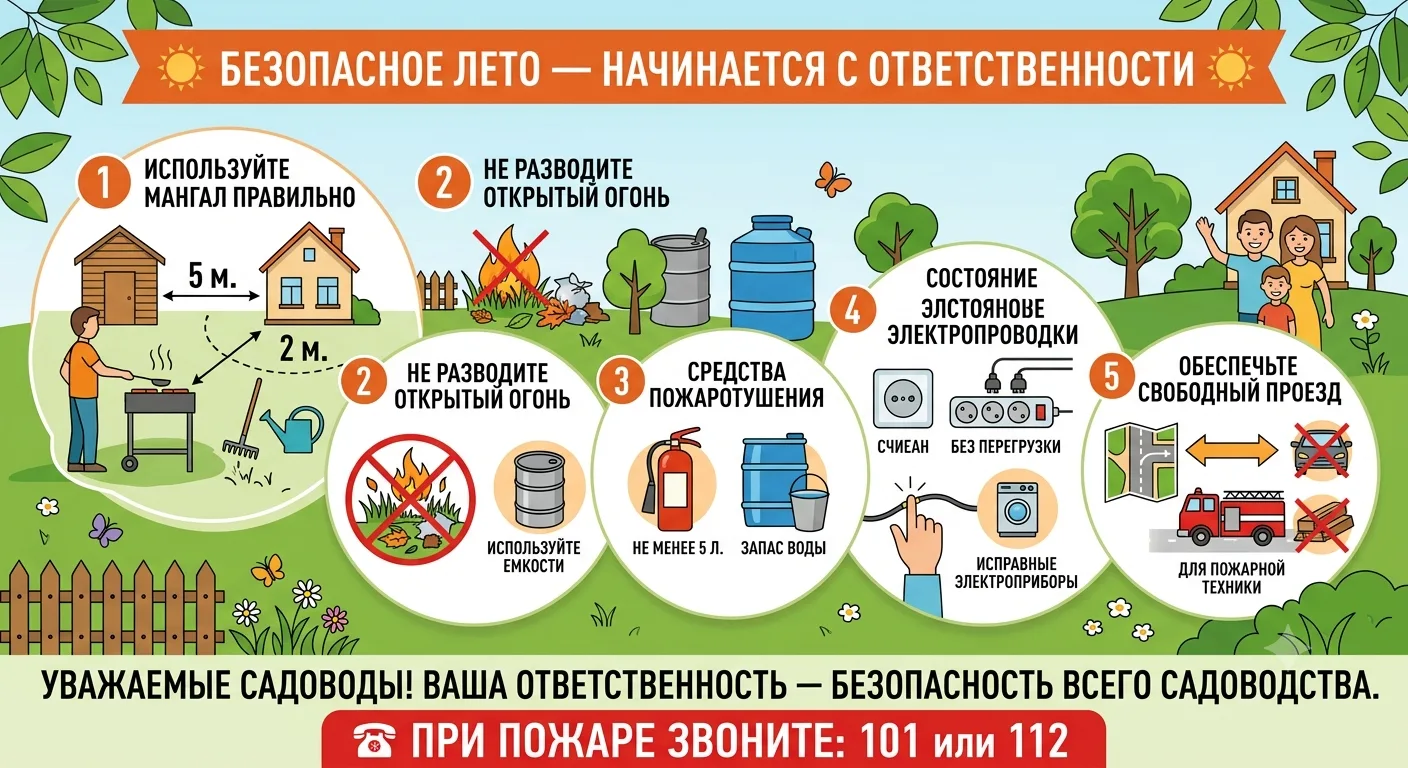 🔥 Безопасное лето начинается с ответственности

В теплый период значительно возрастает риск возникн