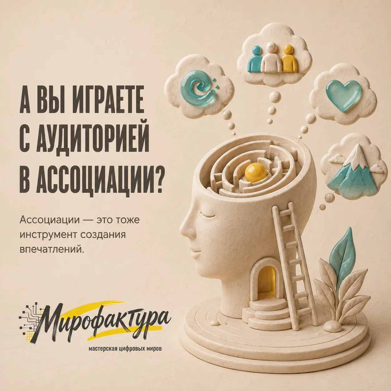 А вы играете с аудиторией в ассоциации?