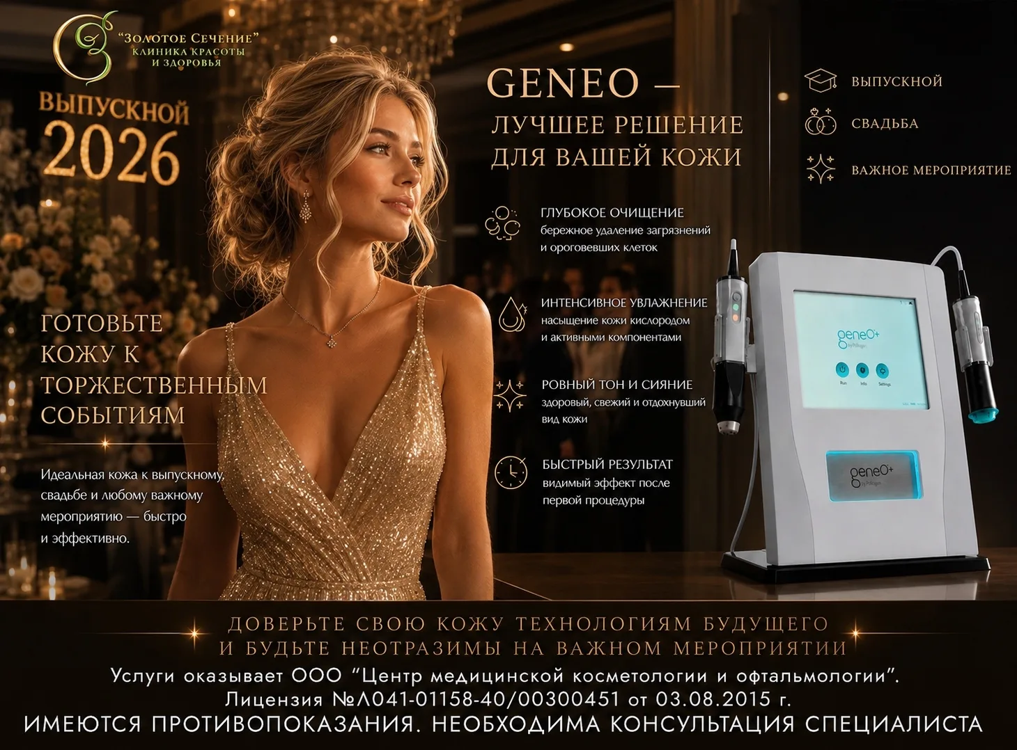 ✨ GeneO — экспресс-подготовка кожи к важным событиям.

Если впереди выпускной, свадьба, фотосессия и