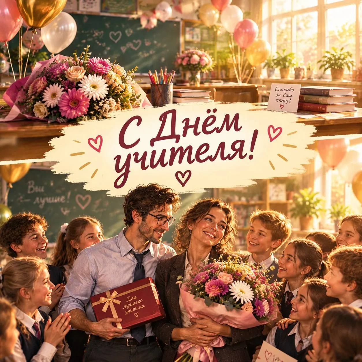 С праздником, дорогие педагоги! С Днем учителя! 🎉💐✨