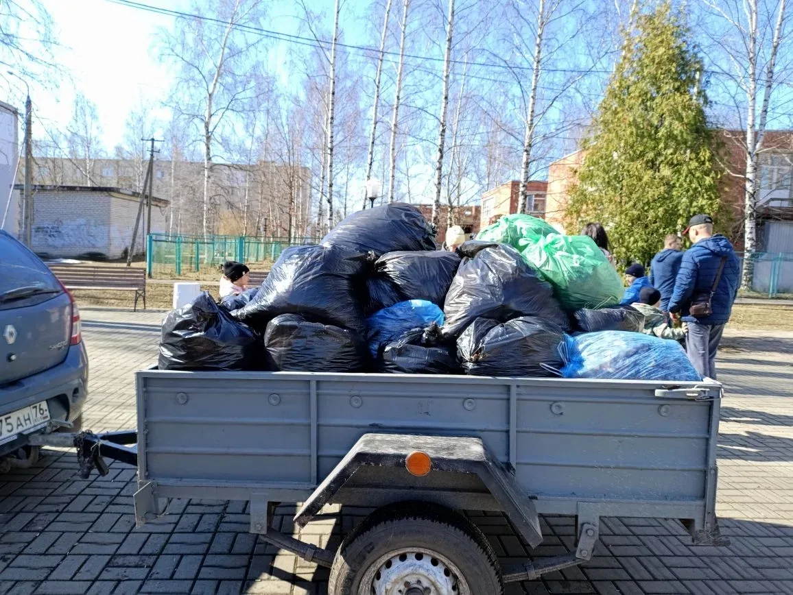🌿 Добрые дела — вместе!  Воспитанники подготовительных групп вместе с педагогами и родителями принял