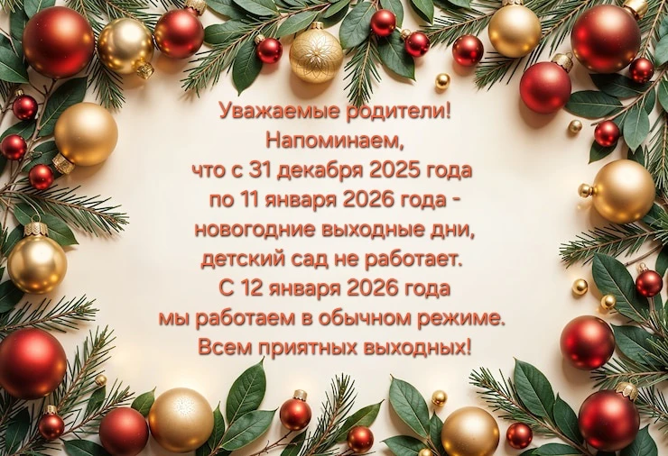 Напоминаем: длинные январские выходные 🎄🎁☃️