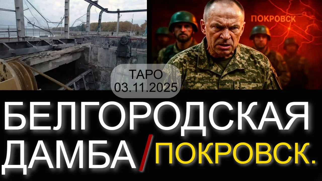 ⚡️БЕЛГОРОДСКАЯ ДАМБА / ПОКРОВСК. (ТАРО. 03.11.2025)  --- * Данный контент содержит, исключительно, м
