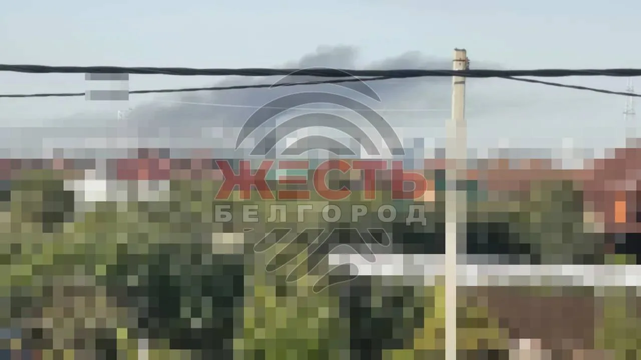 ❗️Столб дыма поднимался этим утром над Белгородским округом