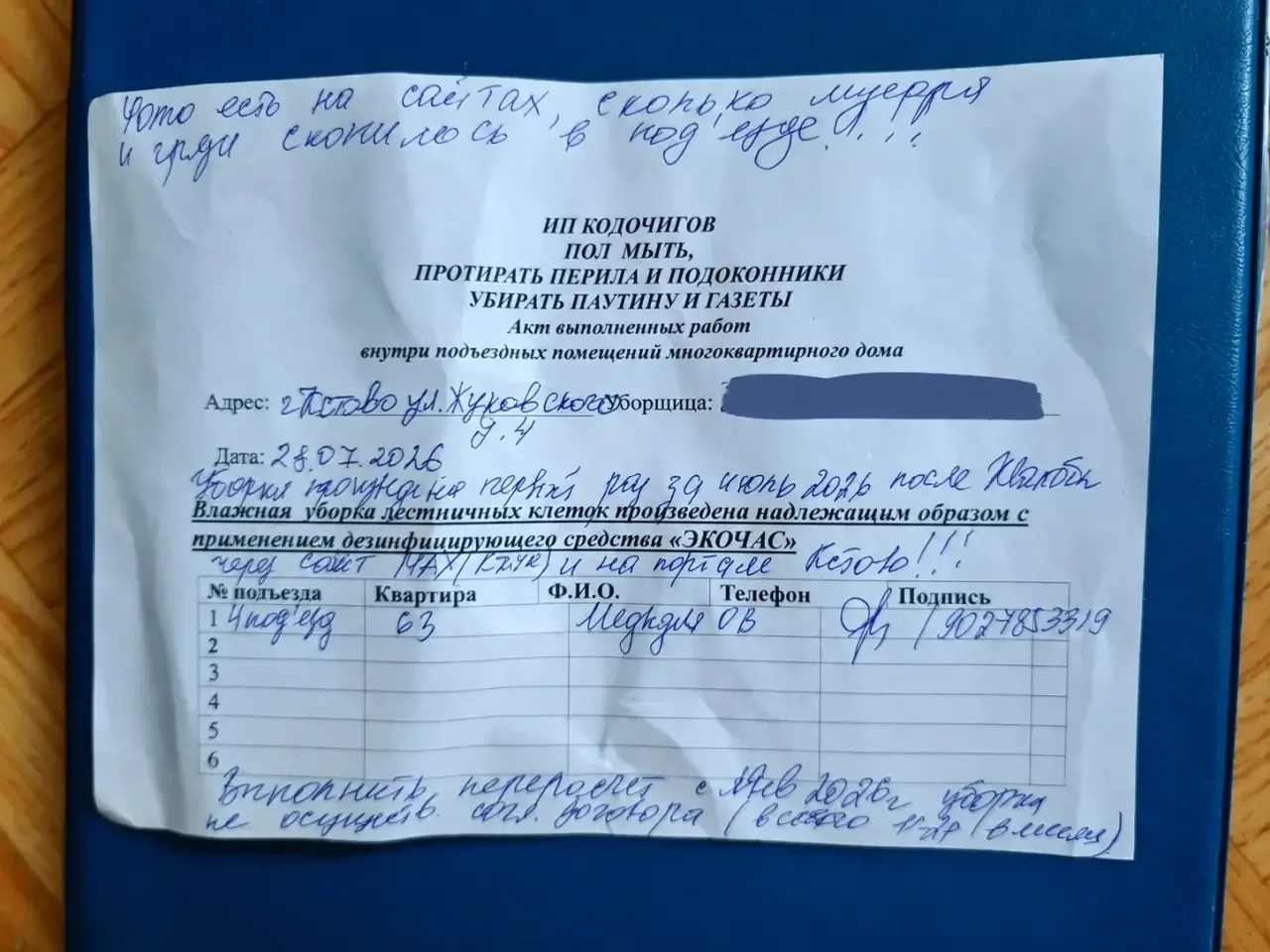 Только публикации на сайте осуществлена уборка в подъезде 4 Жуковского 4, надзорные органы не реагир