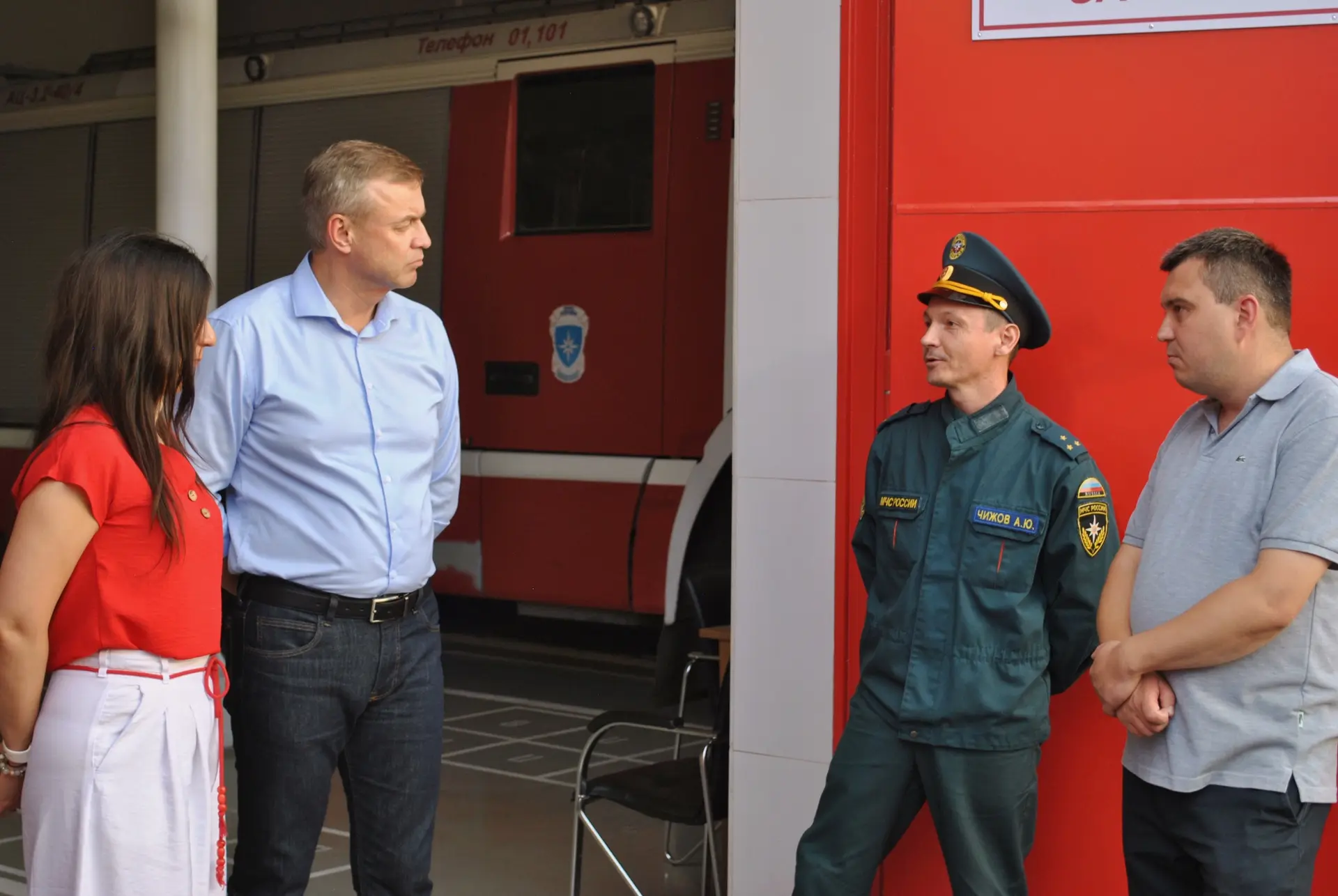 🚒 В обновлённой пожарной части №52 прошла рабочая встреча